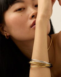 Dane Bangle Set - 5 pack two tone