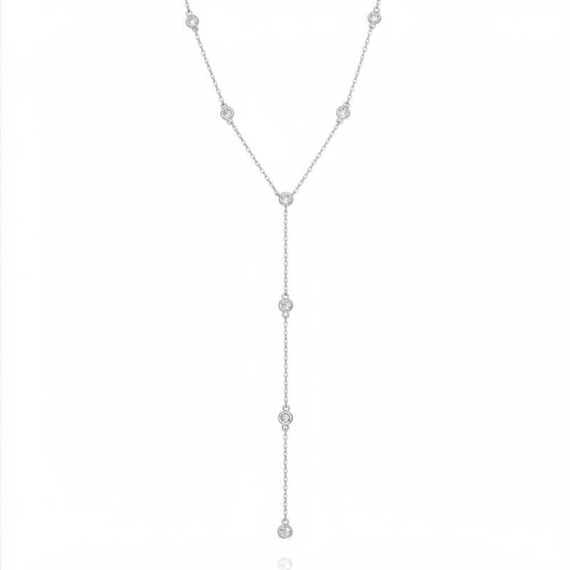Diamond By The Yard Gold  Lariat Necklace
