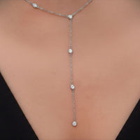 Diamond By The Yard Gold  Lariat Necklace