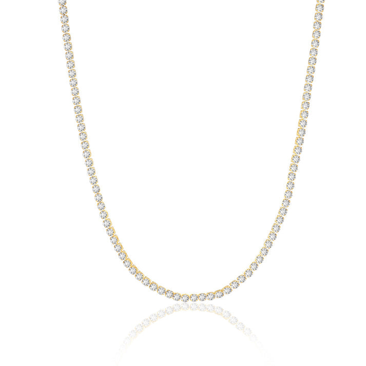 Front view of Ellera Grande Necklace Set in 18k gold plated Sterling Silver  By Sif Jakobs at Hickox Jewelers & Lifestyle 