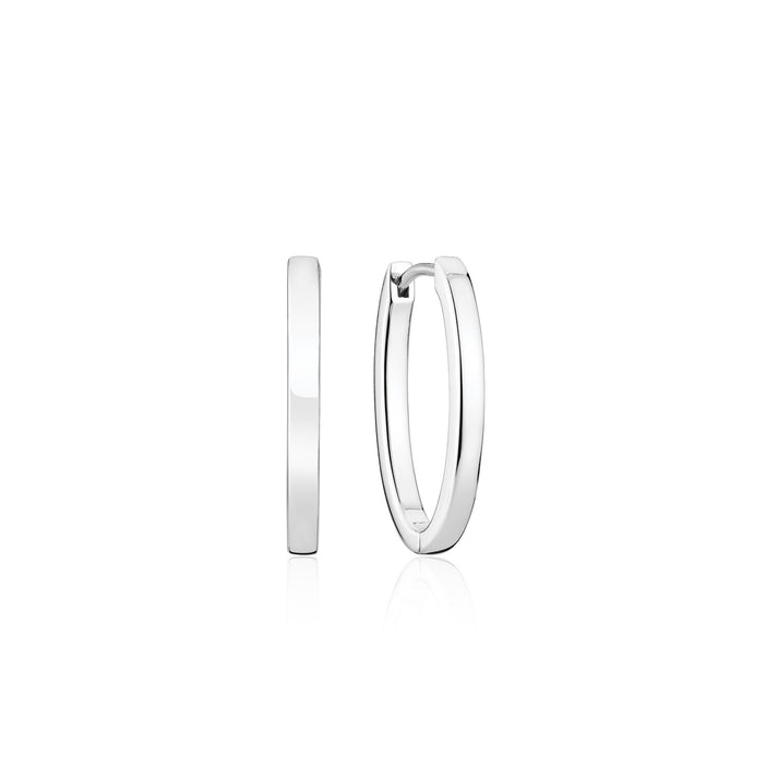 Small Silver Ellisse Pianura Earrings