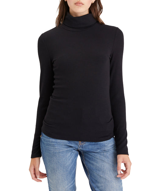 Long sleeve Fitted turtleneck in black - Sanctuary - Front view 
