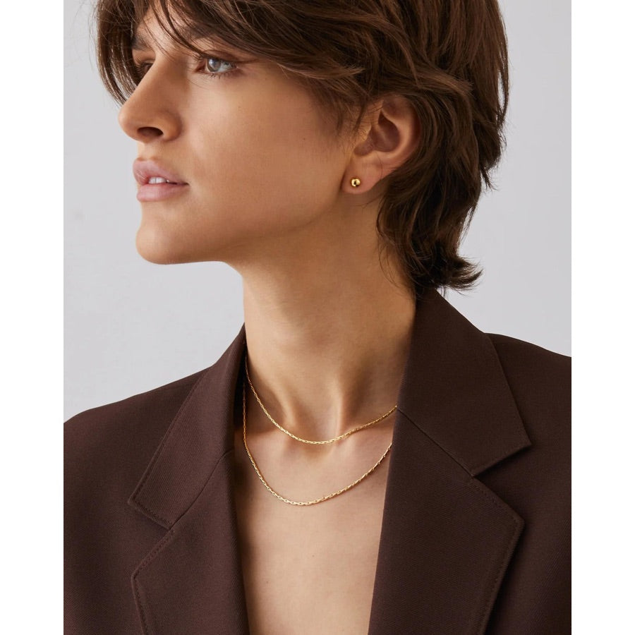Constance wrap worn as a necklace 