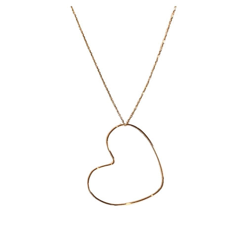Hand crafted 10k Yellow Gold Floating heart Pendent - Hickox Jewelers & Lifestyle 