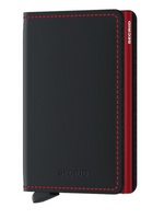 Front View -SECRID Slimwallet  Matte Black & Red  - Hickox Jewelers & Lifestyle  