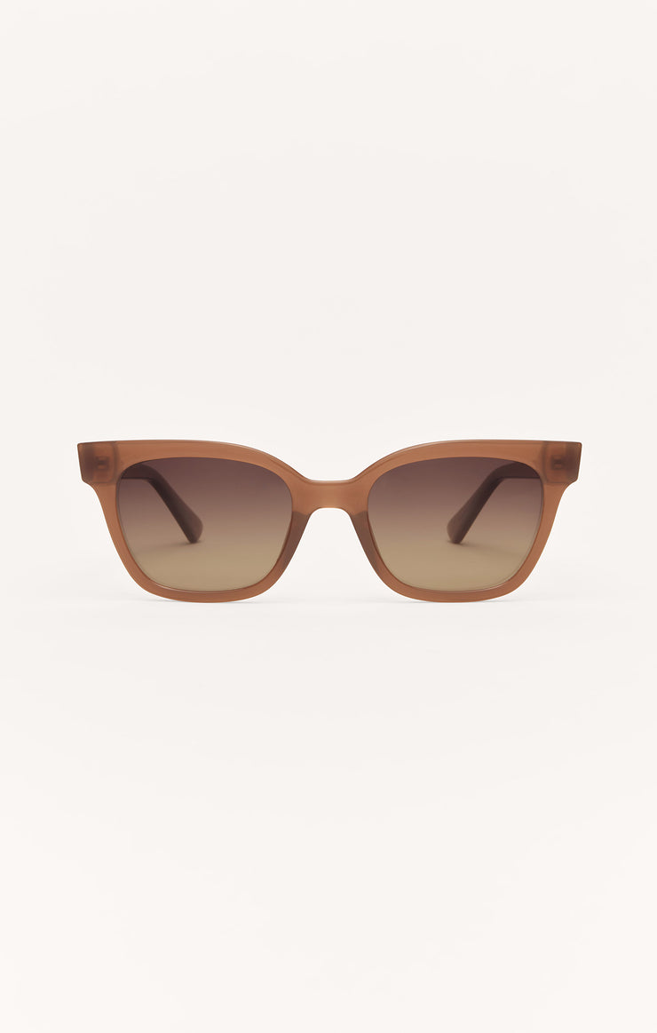 HIGH TIDE -TAUPE GRADIENT Modern square frame - Z SUPPLY  SUNGLASSES 