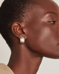 Small Gemma Hoop Earrings Silver