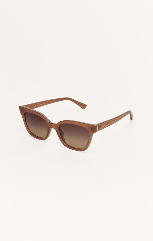 Side view of The High Tide - Brown Tort Square frame - Z SUPPLY SUNGLASSES 
