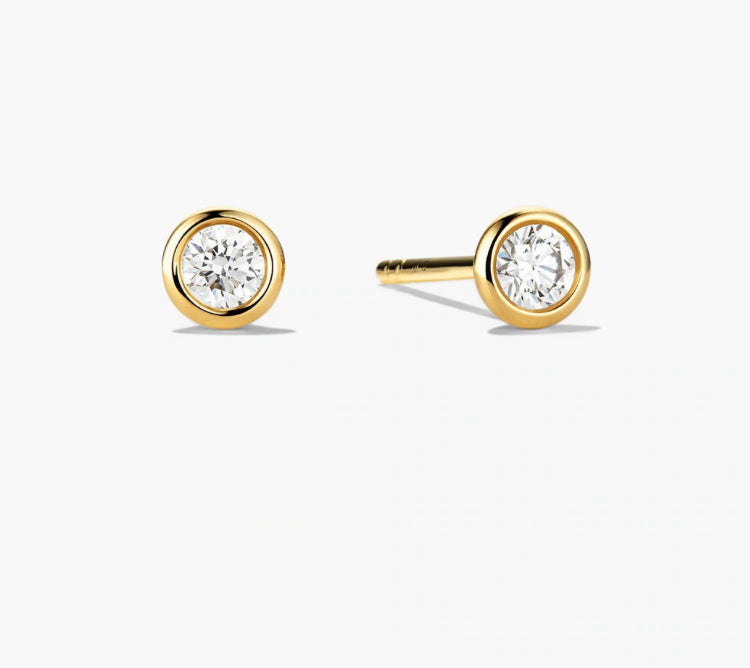 Diamond Bezel Stud Earrings starting at $350.00