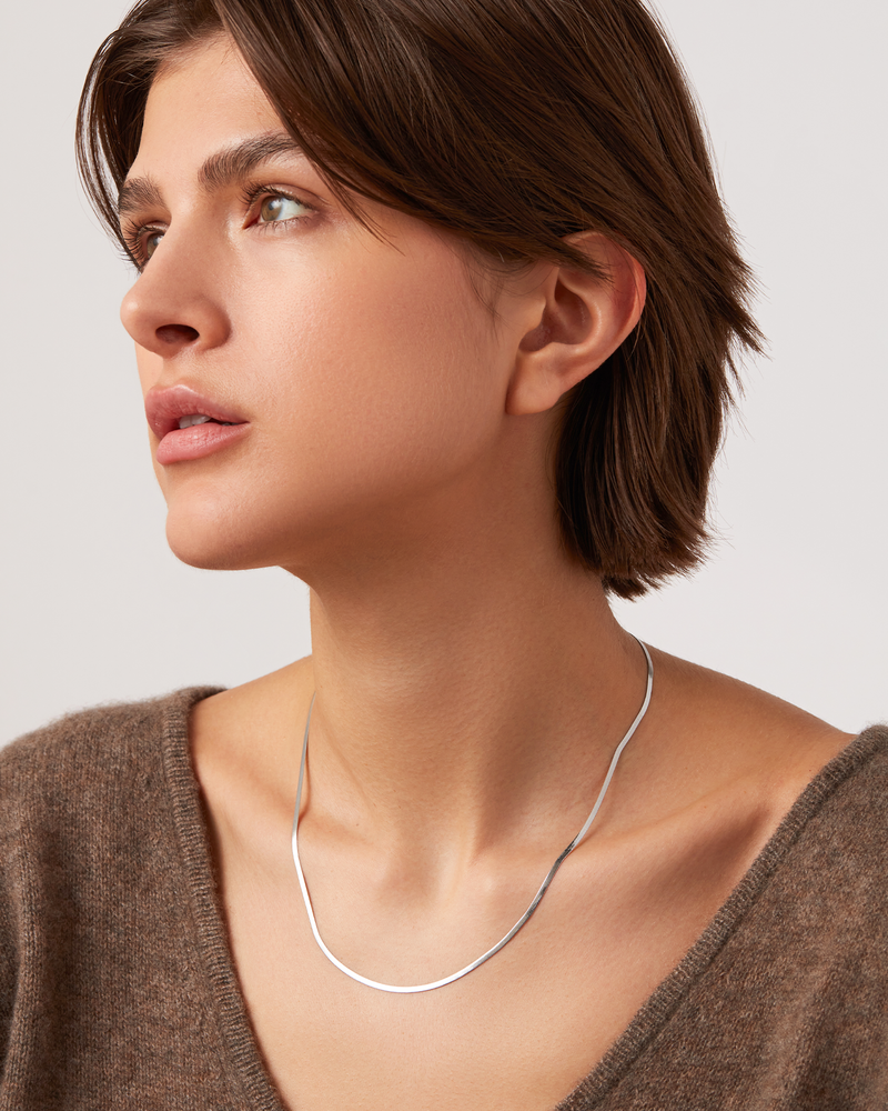 Zeina Silver Slim Chain