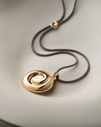 Nico Mirror Pendant Rope Necklace (