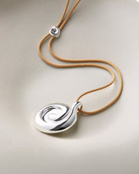Nico Mirror Silver  Pendant Rope Necklace