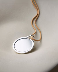 Nico Mirror Silver  Pendant Rope Necklace