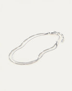 surfside anklet rhodium by Jenny Bird at Hickox