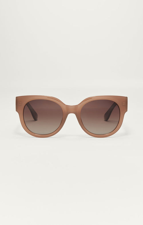Vintage inspired Oversized Cat- Eye Frame in Taupe Gradient.  LUNCHDATE- - Z SUPPLY SUNGLASSES  