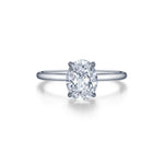 Stunning 2 CTW Solitaire Simulated Diamond Ring  set in Platnuim bonded Sterling Silver 