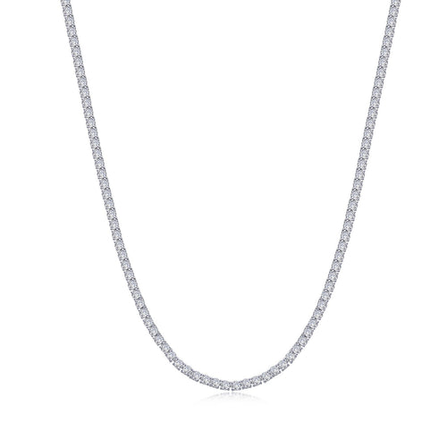 Stunning Tennis Necklace with  14.5 CTW - 129 Simulated Diamonds 