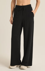  layover Wide Leg super soft pant with pockets and elastic waistband 