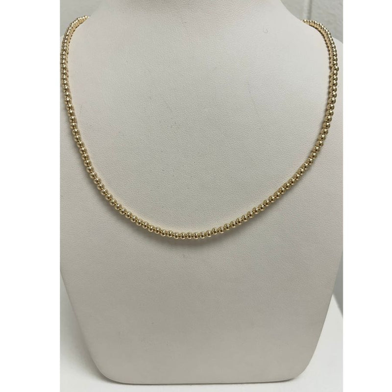 3 mm gold fil Leave Necklace by Saskia De Vries,  Available in 16" or 18in length.  