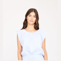 Short Sleeve Elastic Bottom Top