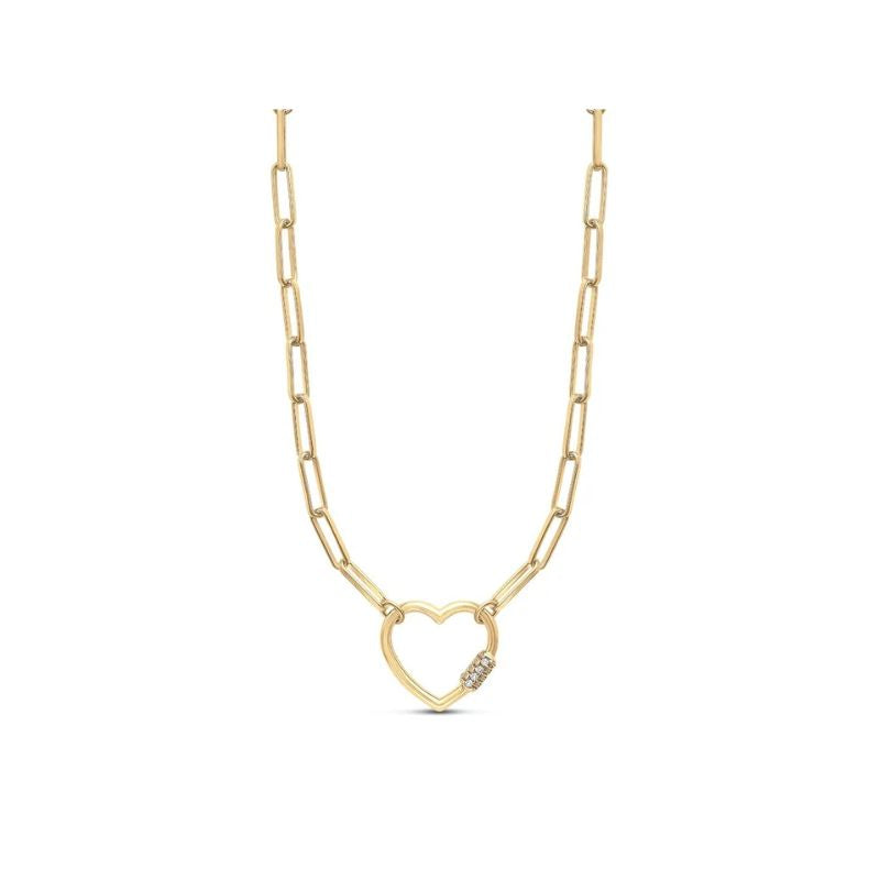 Paperclip Heart Bolt Necklace