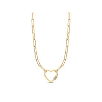 Paperclip Heart Bolt Necklace