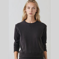 Brushed Pima Cotton Cropped Sweatshirt