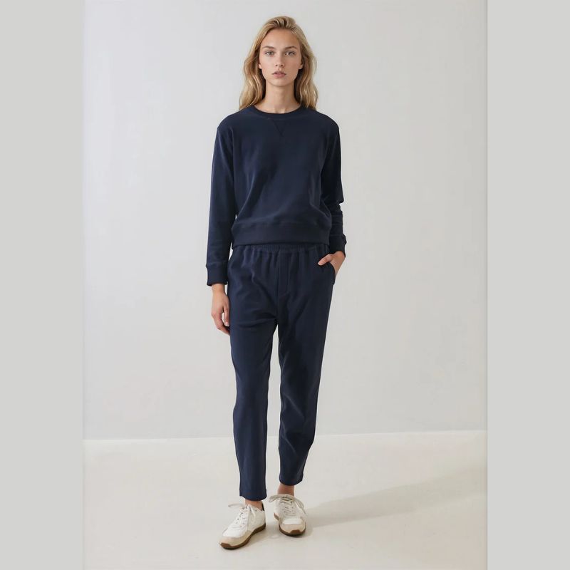 Brushed Pima Cotton Tapered Pant