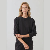 Brushed Pima Cotton Cropped Sweatshirt