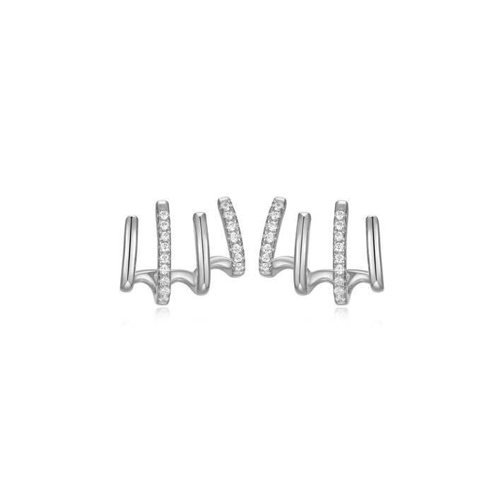 Diamondlite CZ Illusion Earrings Silver