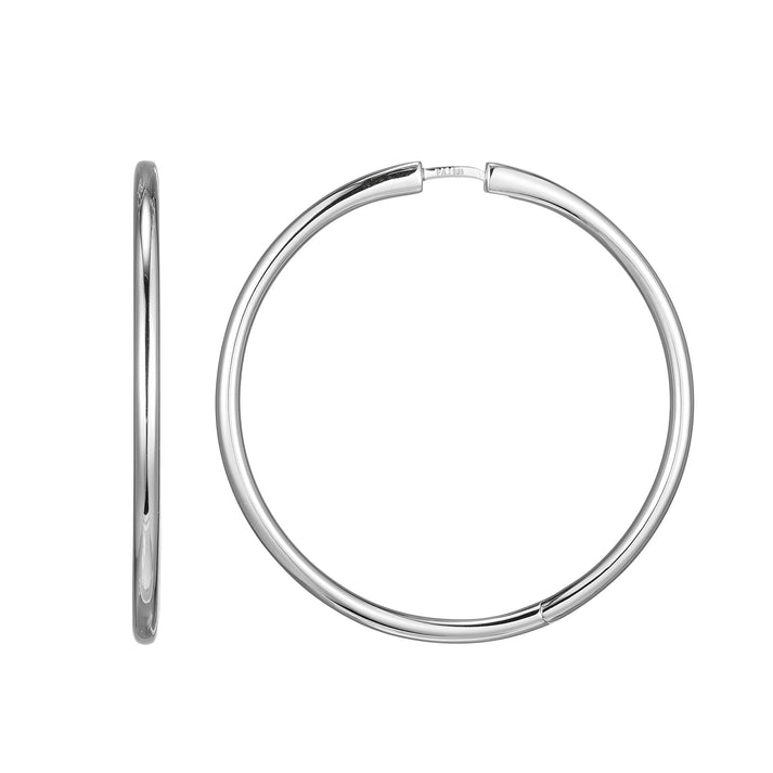 40mm Sterling silver hoop Earrings