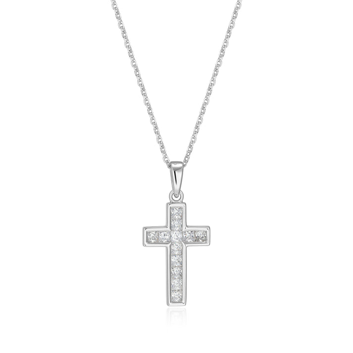 Classic Silver Cross Pendant Necklace