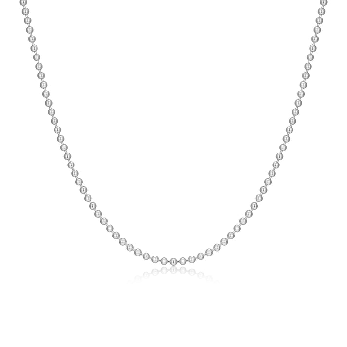 Silver Bead Chain Necklace