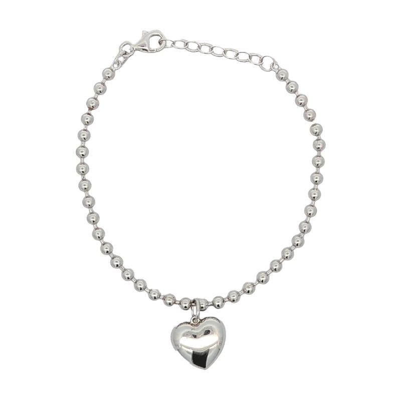Bead with Puffy Heart 3mmBead Bracelet