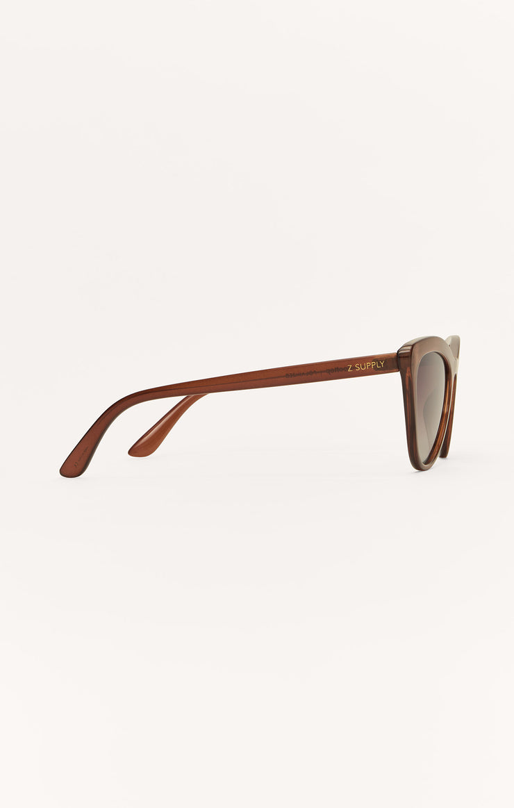 ROOF TOP- Oversized Cat- eye in Chesnutt Brown- side view  Z SUPPPLY  Sunglasses'                             SSES 