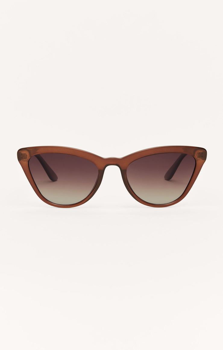 ROOF TOP- A contemporary take on the timeless cat-eye in Chesnutt Brown with a Gradient lens - Z SUPPPLY  SUNGLASSES 