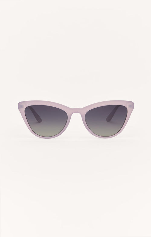 A on trend frosted violet cat eye frame with gradient polarized lenses- Z SUPPLY SUNGLASSES 