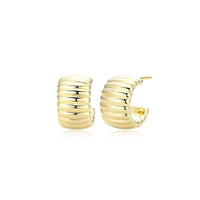 Ribbed Half Hoop Earrings