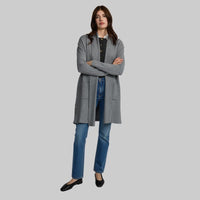 Long Fine Knit Sweater Coat