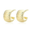 Ribbed Half Hoop Earrings