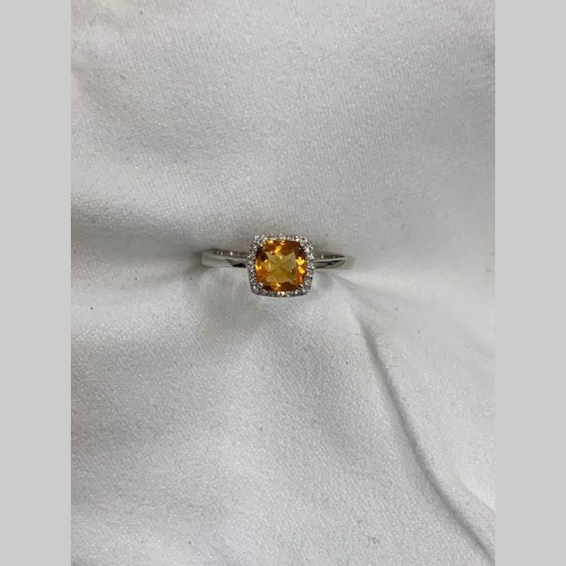 Topaz and Diamond ring