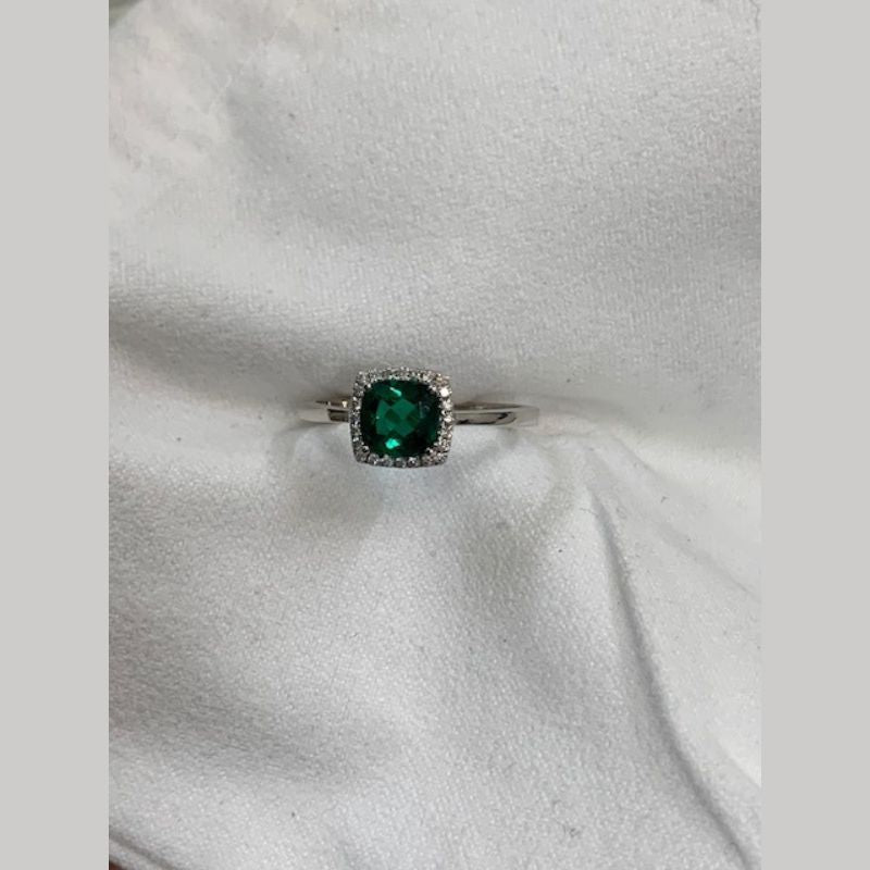 Emerald  and Diamond Ring