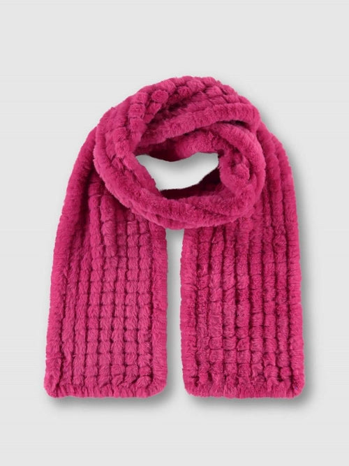 Afke faux fur  scarf by Rino & Pelle in Barberry  Pink.