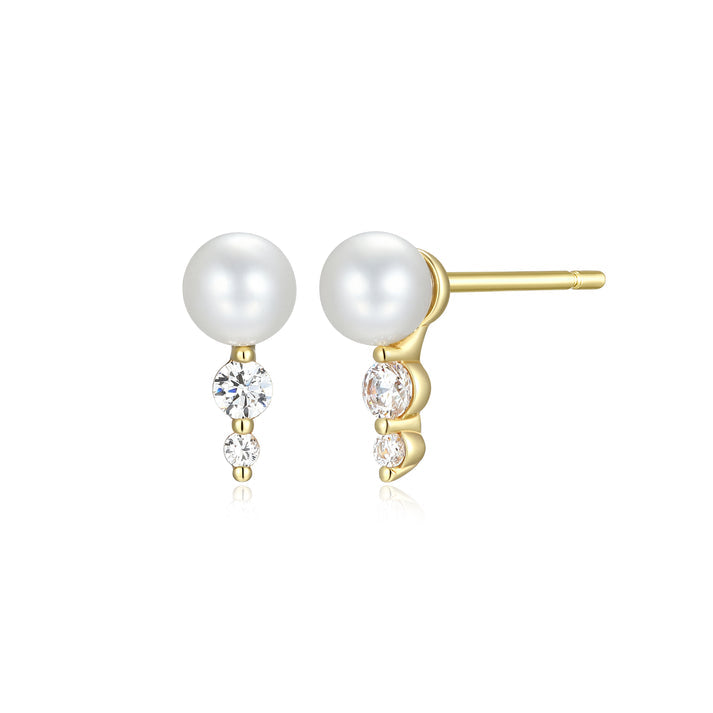Pearl Stud Drop Earrings