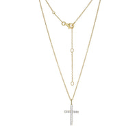 Lab Diamond Cross Pendant Necklace