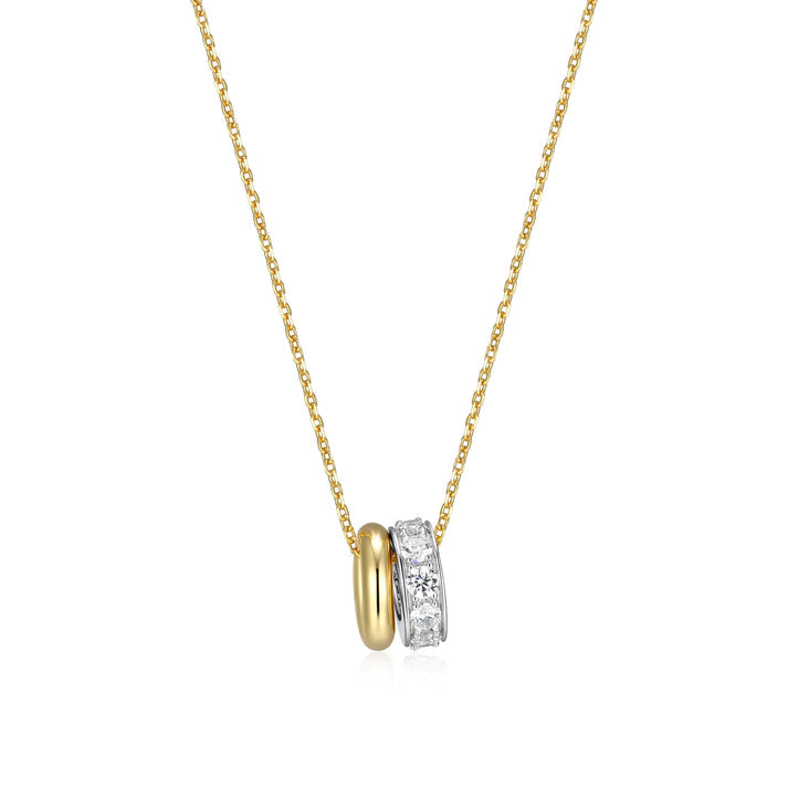 Duo Orbit Pendant Necklace