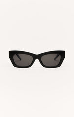 SUNKISSED - Black polished smaller frame with squared  temples - Z SUPPLY Sunglasses 
