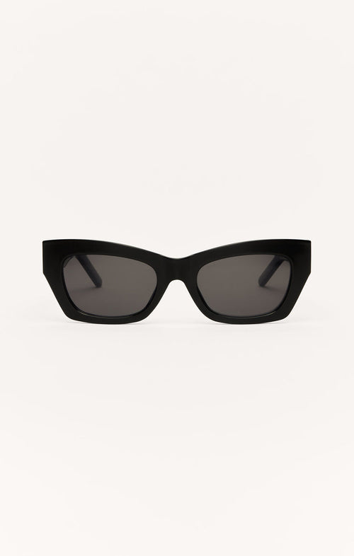 SUNKISSED - Black polished smaller frame with squared  temples - Z SUPPLY Sunglasses 