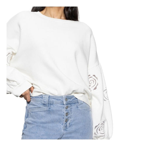 Rose  Embroidery  Sweatshirt