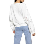 Rose  Embroidery  Sweatshirt